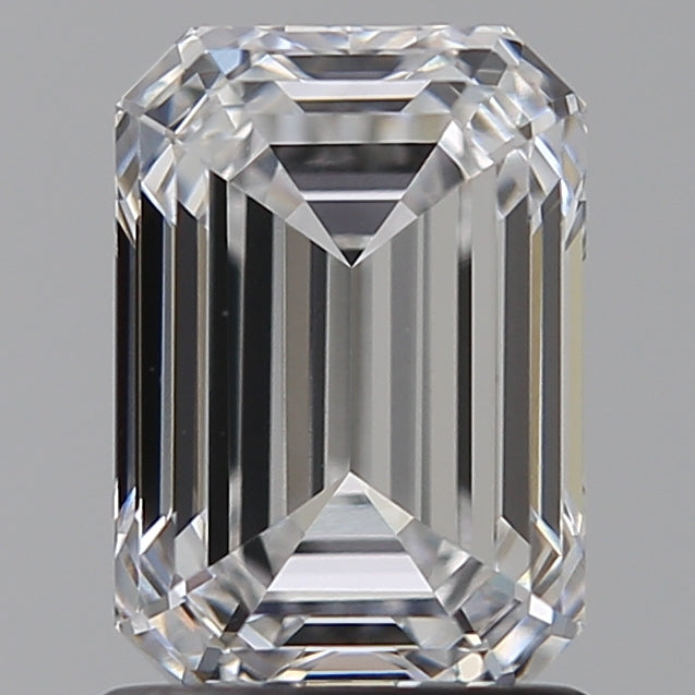 1.55 Carat Emerald Lab Diamond with  Cut Diamond in 14KT  view 1

