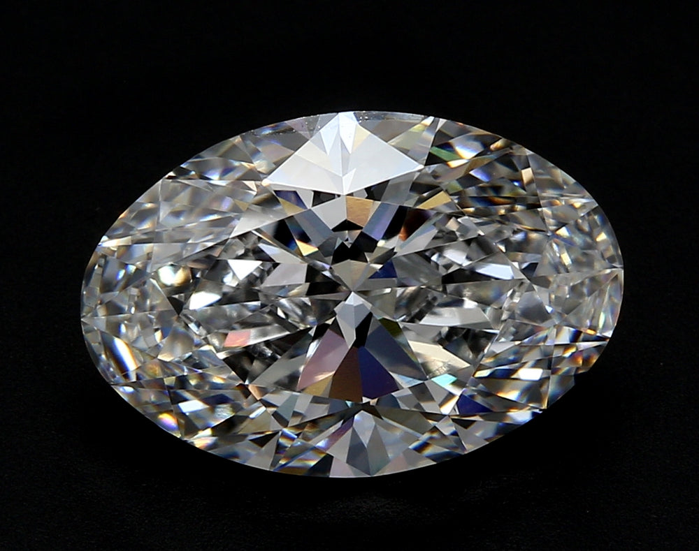 2.79 Carat Oval Lab Diamond with  Cut Diamond in 14KT  view 1

