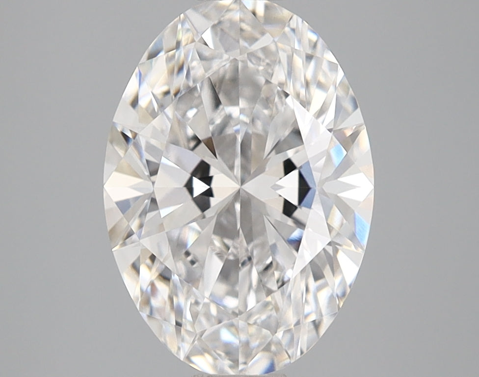 2.37 Carat Oval Lab Diamond with  Cut Diamond in 14KT  view 1
