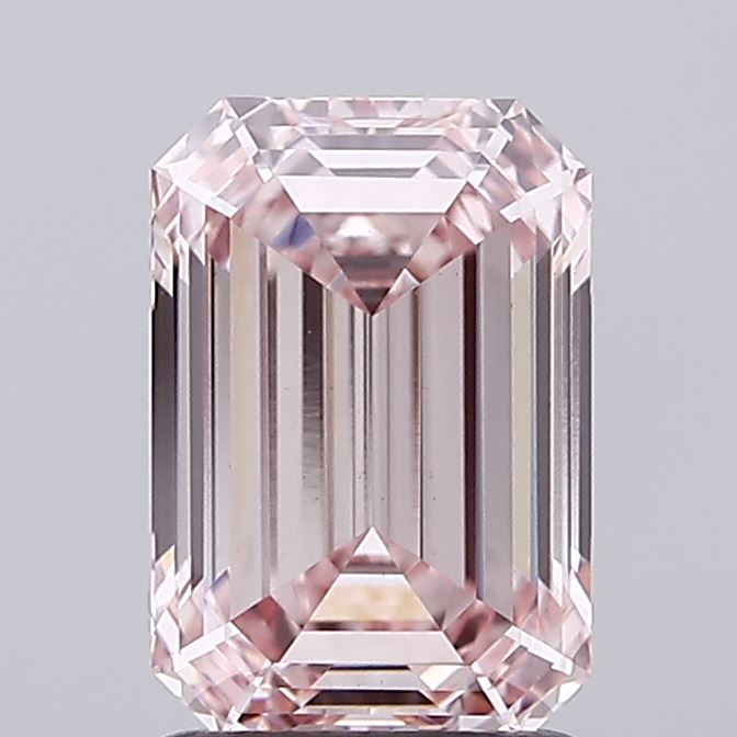 1.73 Carat Emerald Lab Diamond with  Cut Diamond in 14KT  view 1
