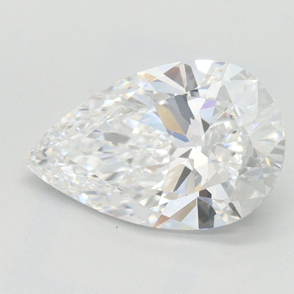 2.0 Carat Pear Lab Diamond with  Cut Diamond in 14KT  view 1
