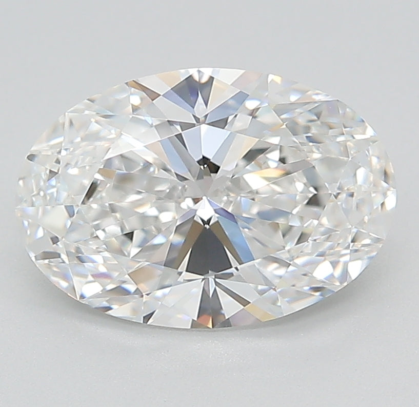 2.02 Carat Oval Lab Diamond with  Cut Diamond in 14KT  view 1
