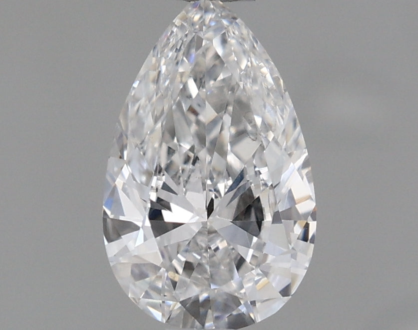 0.59 Carat Pear Lab Diamond with  Cut Diamond in 14KT  view 1
