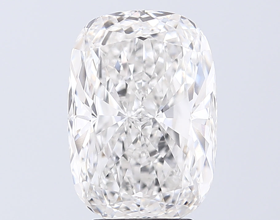 4.86 Carat Cushion Lab Diamond with  Cut Diamond in 14KT  view 1
