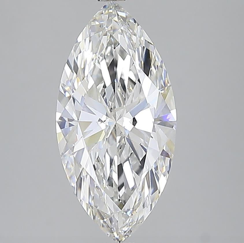 4.01 Carat Marquise Lab Diamond with  Cut Diamond in 14KT  view 1

