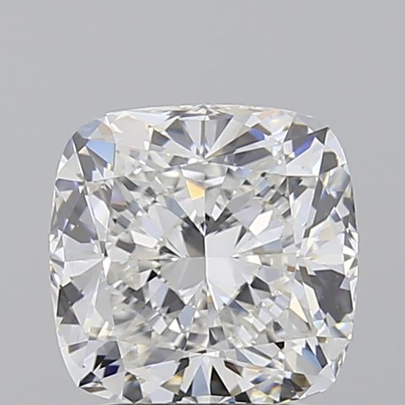 2.51 Carat Cushion Lab Diamond with  Cut Diamond in 14KT  view 1
