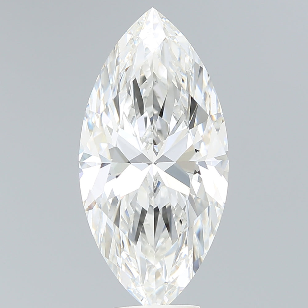6.53 Carat Marquise Lab Diamond with  Cut Diamond in 14KT  view 1
