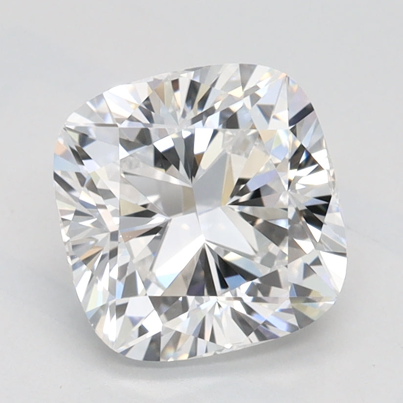 1.54 Carat Cushion Lab Diamond with  Cut Diamond in 14KT  view 1
