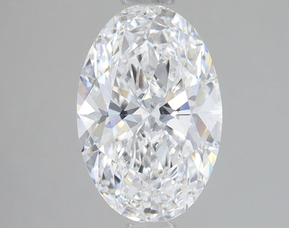 2.1 Carat Oval Lab Diamond with  Cut Diamond in 14KT  view 1
