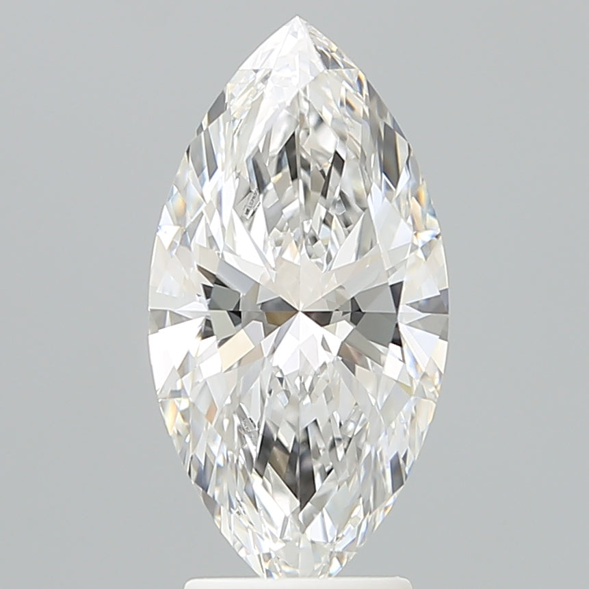 3.16 Carat Marquise Lab Diamond with  Cut Diamond in 14KT  view 1
