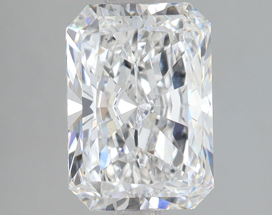 2.5 Carat Radiant Lab Diamond with  Cut Diamond in 14KT  view 1
