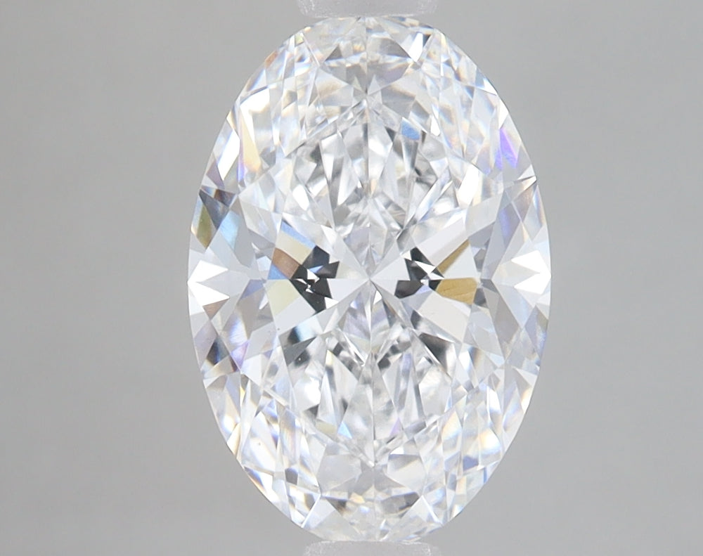 2.54 Carat Oval Lab Diamond with  Cut Diamond in 14KT  view 1
