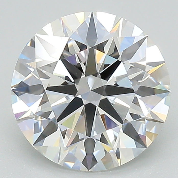 2.51 Carat Round Lab Diamond with  Cut Diamond in 14KT  view 1
