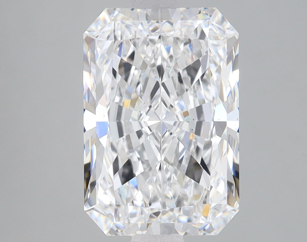3.01 Carat Radiant Lab Diamond with  Cut Diamond in 14KT  view 1
