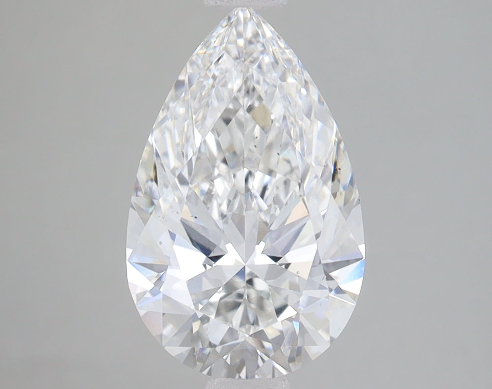 2.56 Carat Pear Lab Diamond with  Cut Diamond in 14KT  view 1
