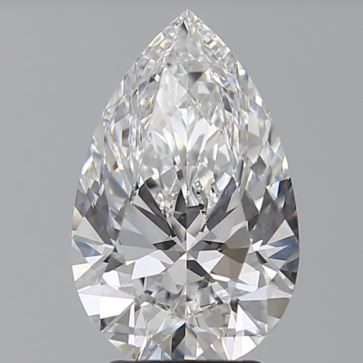 3.08 Carat Pear Lab Diamond with  Cut Diamond in 14KT  view 1
