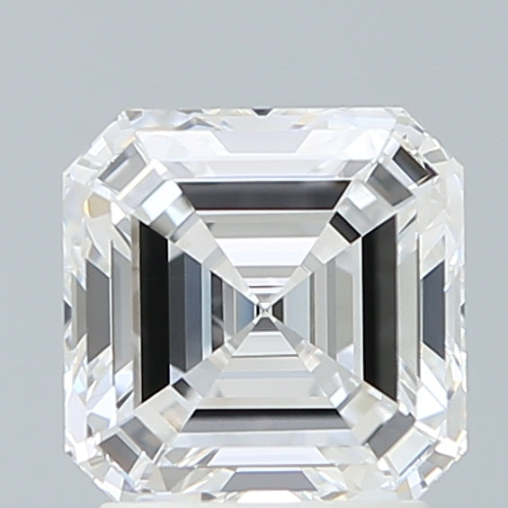 2.16 Carat Asscher Lab Diamond with  Cut Diamond in 14KT  view 1
