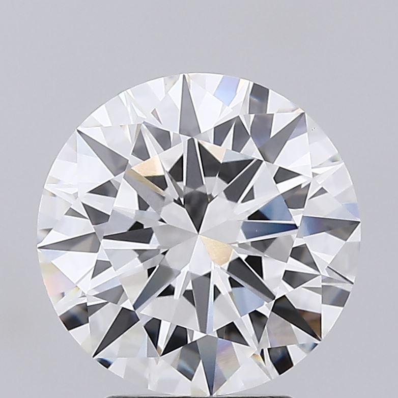 3.6 Carat Round Lab Diamond with  Cut Diamond in 14KT  view 1
