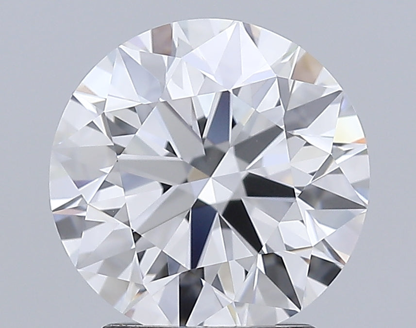 2.65 Carat Round Lab Diamond with  Cut Diamond in 14KT  view 1
