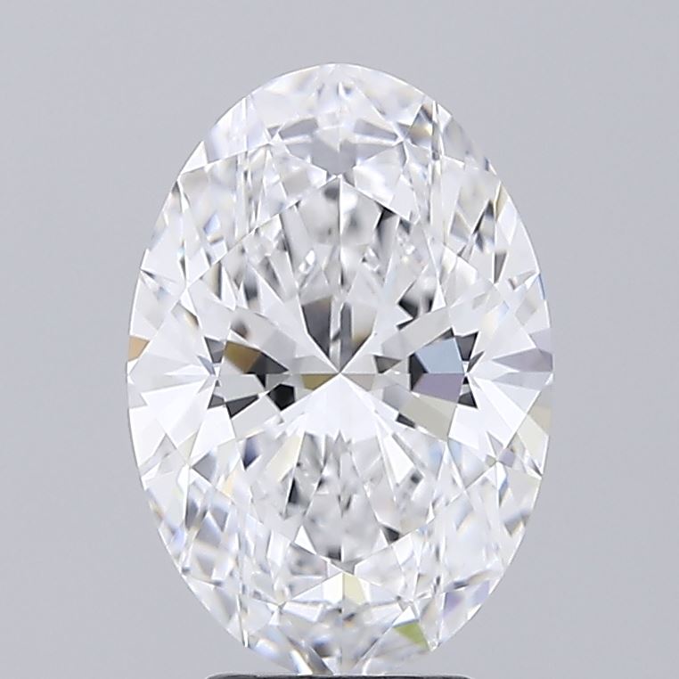 4.4 Carat Oval Lab Diamond with  Cut Diamond in 14KT  view 1
