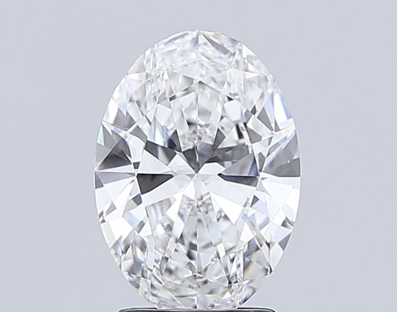 3.04 Carat Oval Lab Diamond with  Cut Diamond in 14KT  view 1
