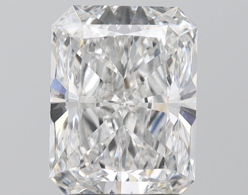 2.72 Carat Radiant Lab Diamond with  Cut Diamond in 14KT  view 1
