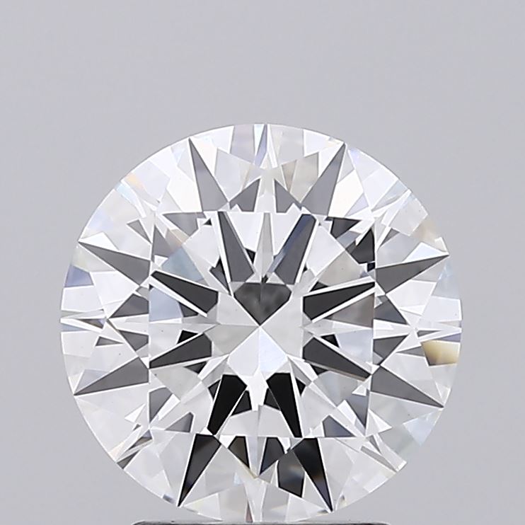 2.52 Carat Round Lab Diamond with  Cut Diamond in 14KT  view 1
