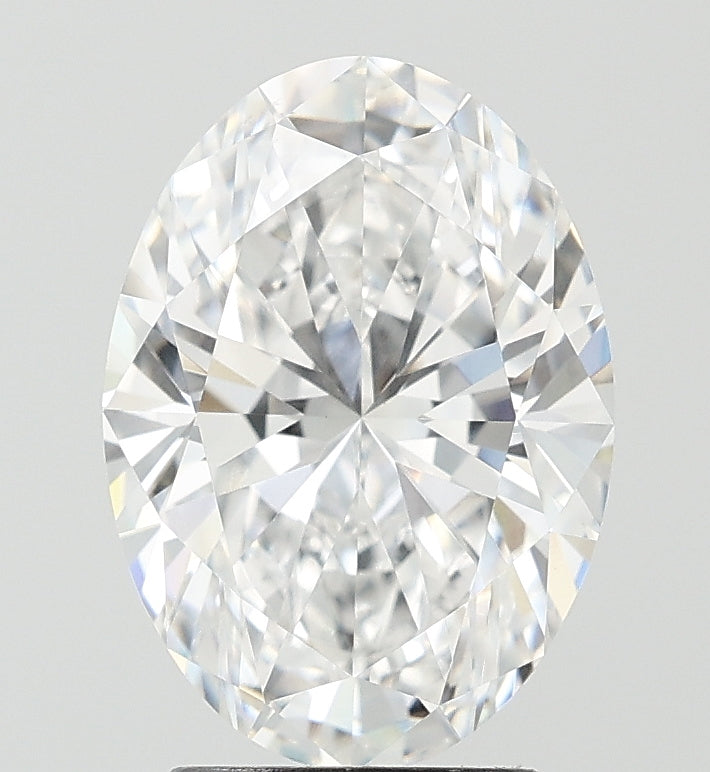 3.01 Carat Oval Lab Diamond with  Cut Diamond in 14KT  view 1
