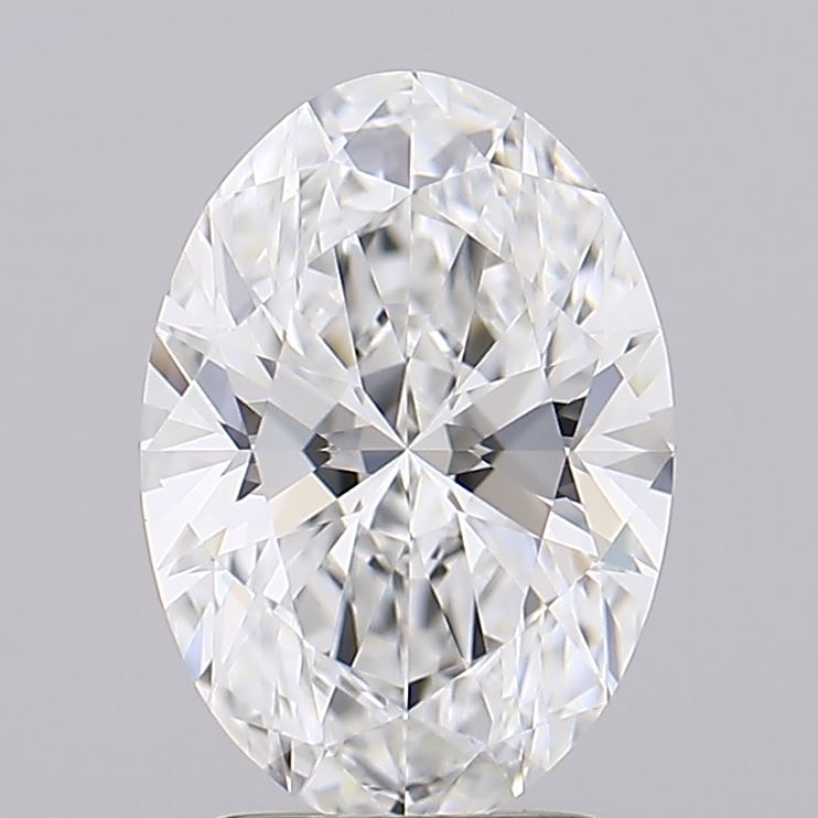 1.6 Carat Oval Lab Diamond with  Cut Diamond in 14KT  view 1
