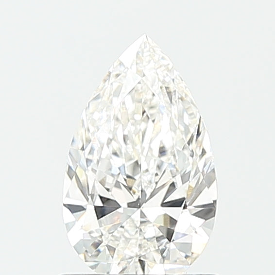 1.0 Carat Pear Lab Diamond with  Cut Diamond in 14KT  view 1
