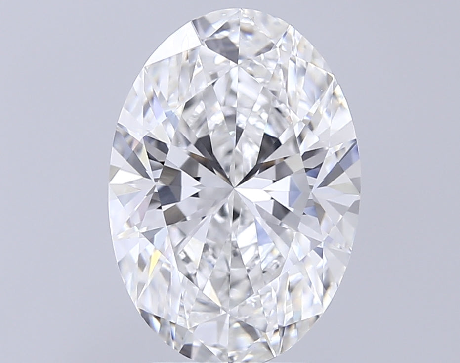 4.09 Carat Oval Lab Diamond with  Cut Diamond in 14KT  view 1
