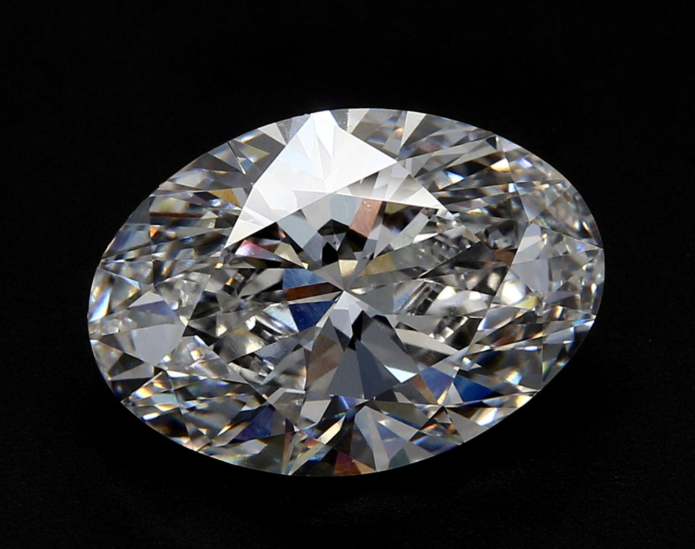2.52 Carat Oval Lab Diamond with  Cut Diamond in 14KT  view 1
