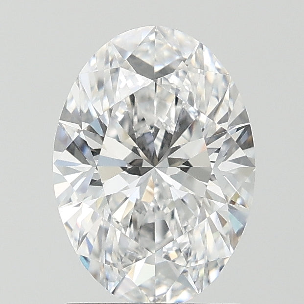 1.53 Carat Oval Lab Diamond with  Cut Diamond in 14KT  view 1
