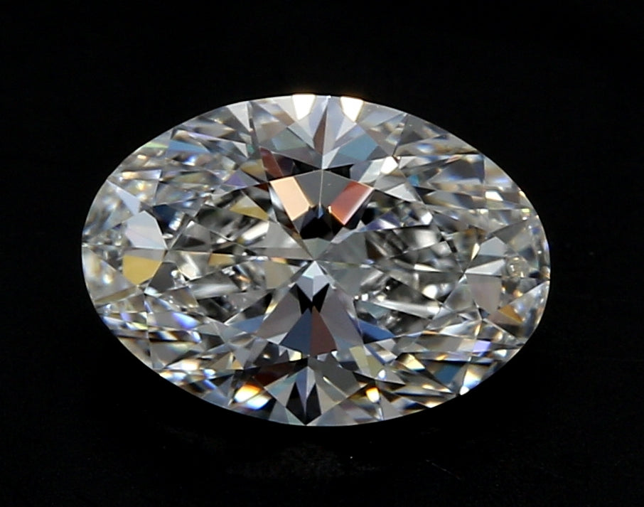 1.77 Carat Oval Lab Diamond with  Cut Diamond in 14KT  view 1
