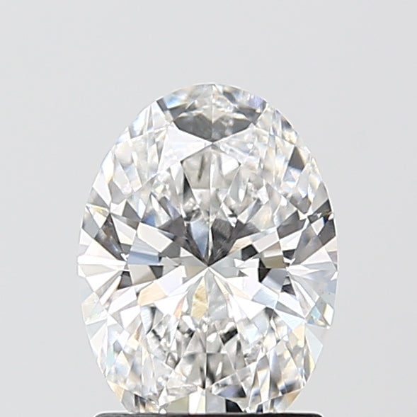 1.51 Carat Oval Lab Diamond with  Cut Diamond in 14KT  view 1
