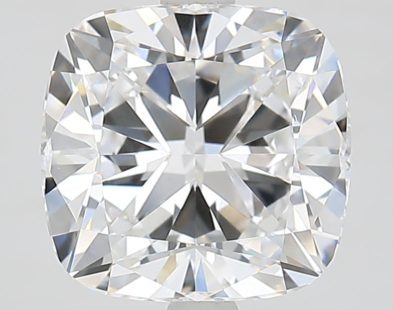 3.66 Carat Cushion Lab Diamond with  Cut Diamond in 14KT  view 1
