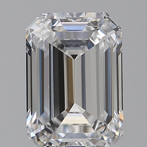 1.5 Carat Emerald Lab Diamond with  Cut Diamond in 14KT  view 1
