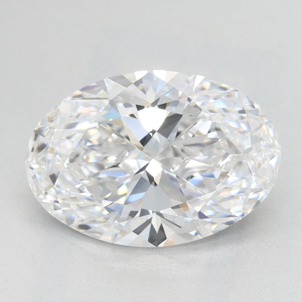 1.8 Carat Oval Lab Diamond with  Cut Diamond in 14KT  view 1

