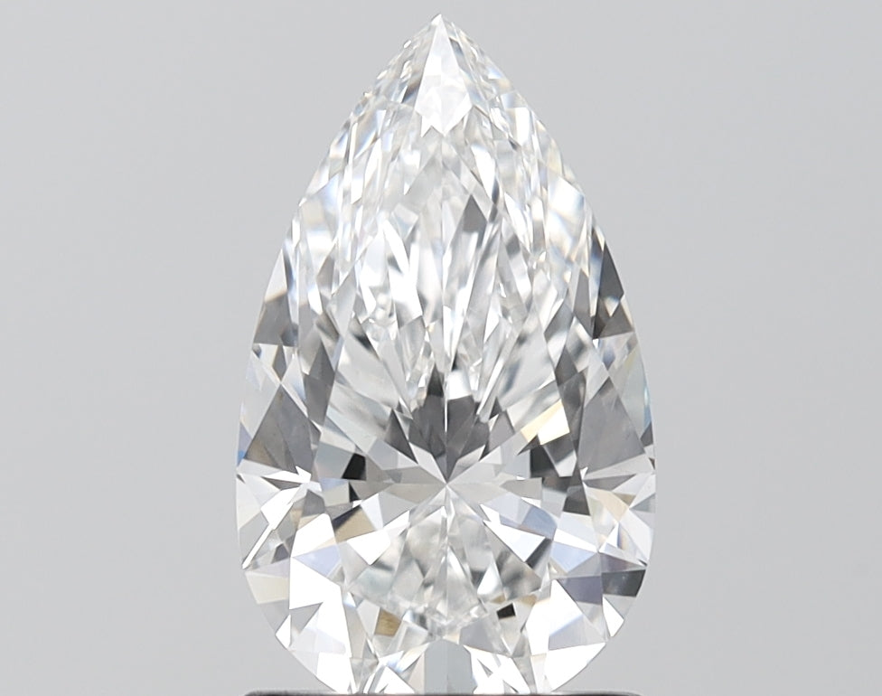 2.01 Carat Pear Lab Diamond with  Cut Diamond in 14KT  view 1

