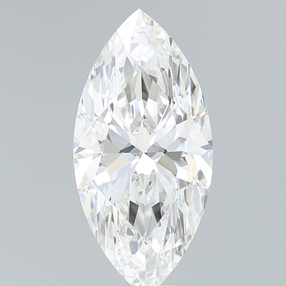 5.21 Carat Marquise Lab Diamond with  Cut Diamond in 14KT  view 1
