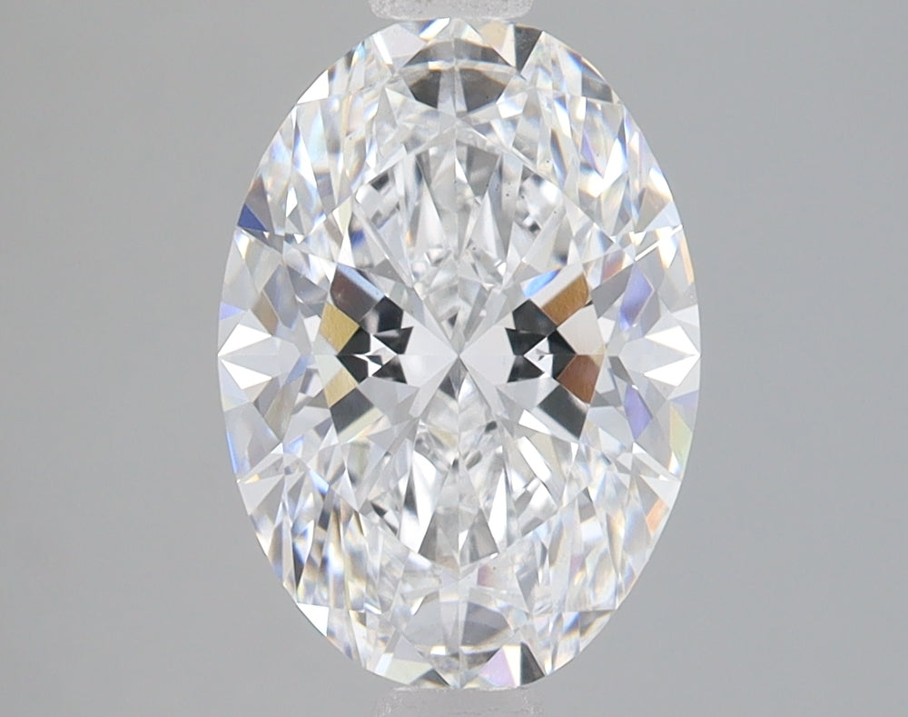 2.5 Carat Oval Lab Diamond with  Cut Diamond in 14KT  view 1
