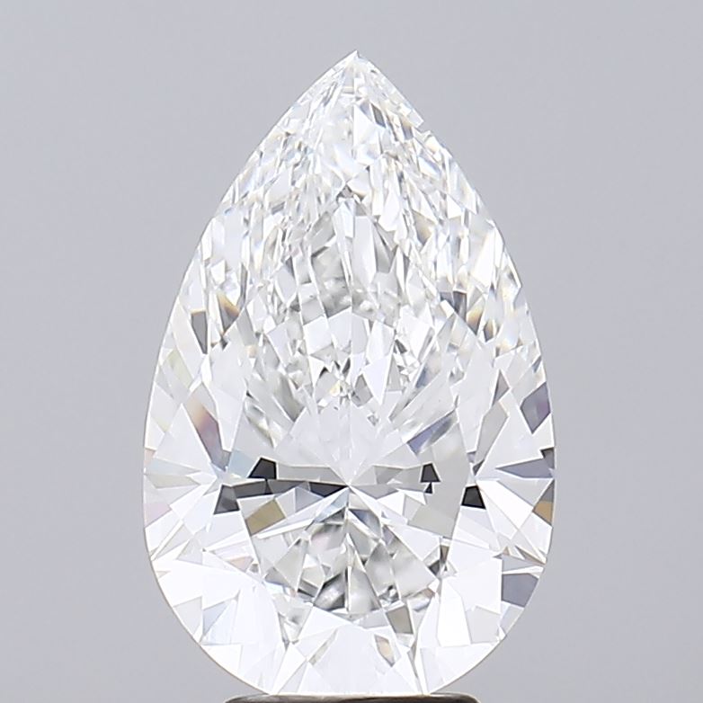 5.01 Carat Pear Lab Diamond with  Cut Diamond in 14KT  view 1
