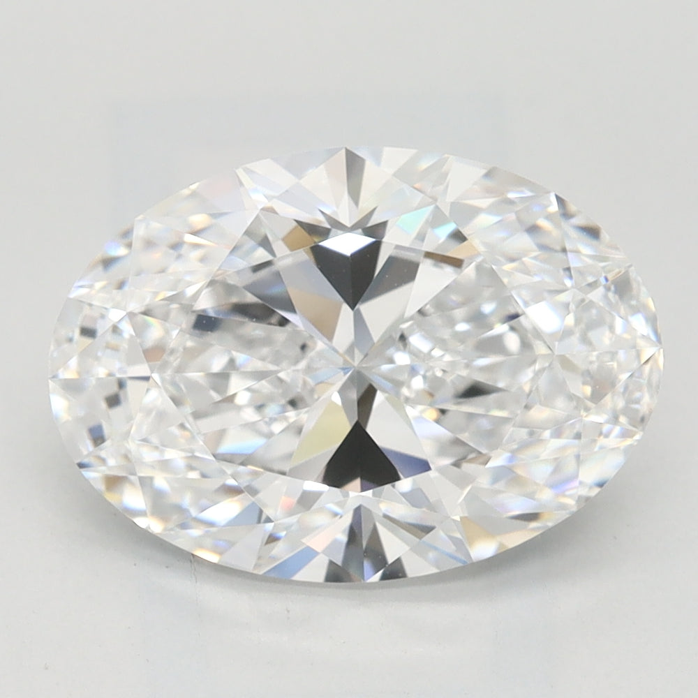 2.65 Carat Oval Lab Diamond with  Cut Diamond in 14KT  view 1
