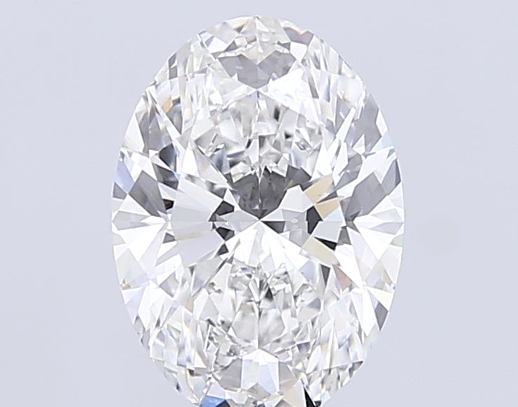 4.09 Carat Oval Lab Diamond with  Cut Diamond in 14KT  view 1
