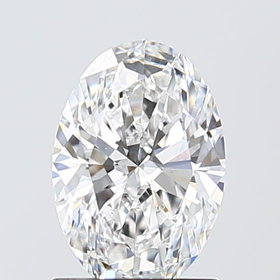 1.31 Carat Oval Lab Diamond with  Cut Diamond in 14KT  view 1
