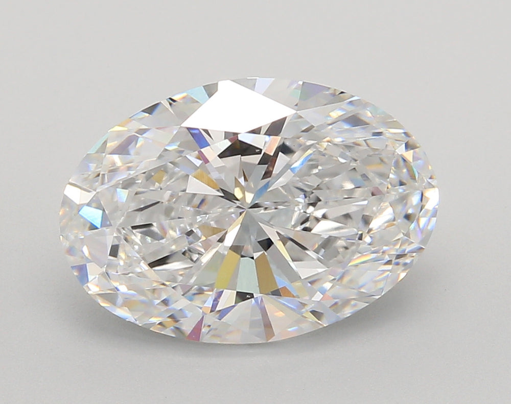 5.05 Carat Oval Lab Diamond with  Cut Diamond in 14KT  view 1
