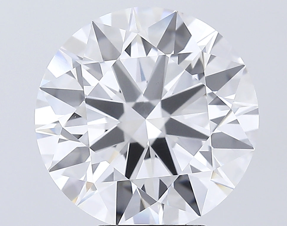 6.38 Carat Round Lab Diamond with  Cut Diamond in 14KT  view 1
