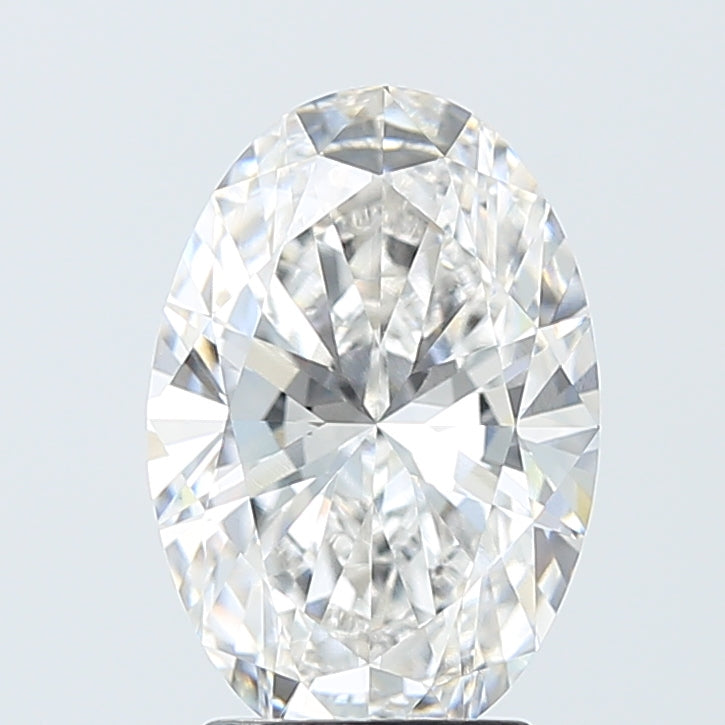 3.01 Carat Oval Lab Diamond with  Cut Diamond in 14KT  view 1
