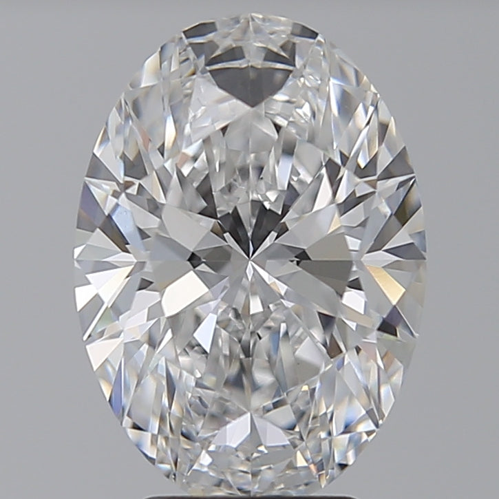 4.06 Carat Oval Lab Diamond with  Cut Diamond in 14KT  view 1
