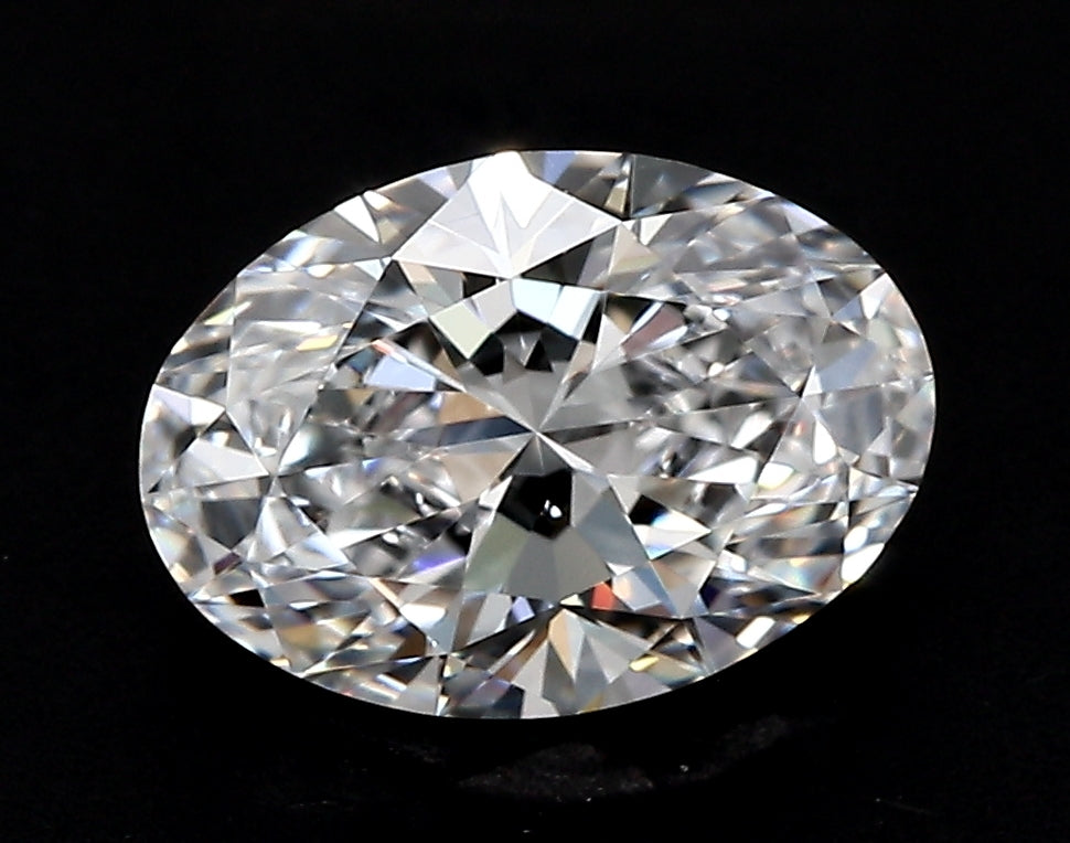 3.91 Carat Oval Lab Diamond with  Cut Diamond in 14KT  view 1
